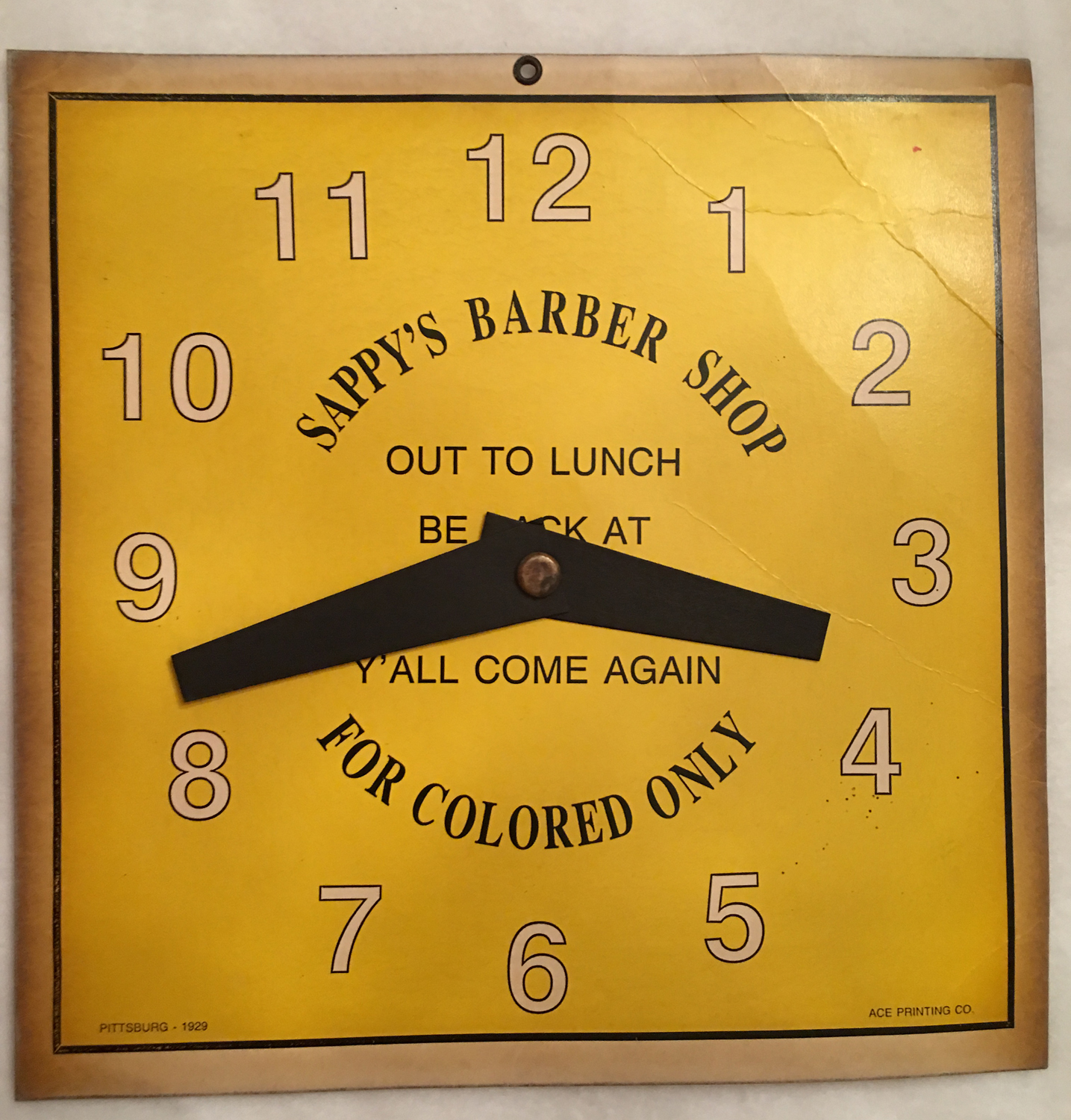 Image for Sappy's Barber Shop Sign : For Colored Only